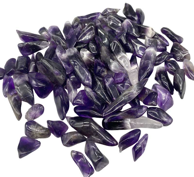 1 lb Amethyst Tooth 1-15mm tumbled stones