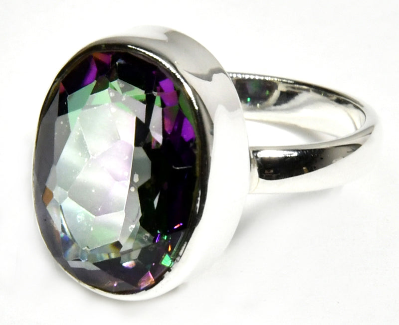 size 8 Mystic Quartz ring