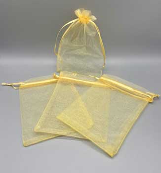 100 pack 4" x 6" Gold organza bag