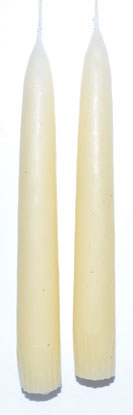 7" Antique White taper pair