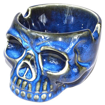 Blue Skull Bowl Ashtray