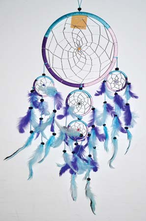 8 1/2" 5 Rings multi  dream catcher