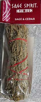 Sage & Cedar smudge stick 7"