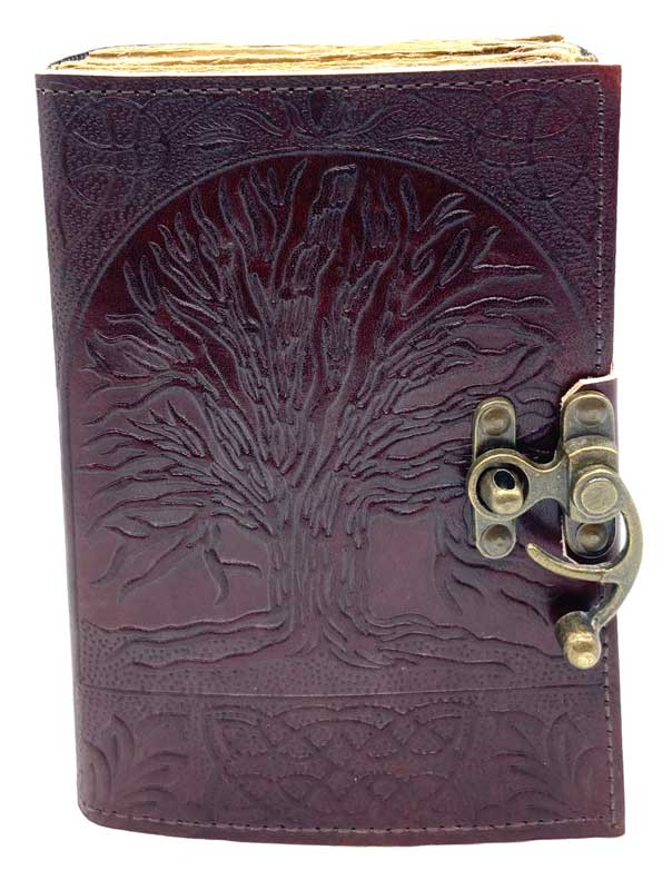 Tree of Life Aged Looking Paper leather w/ latch