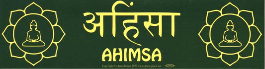 Ahimsa Lotus bumper sticker