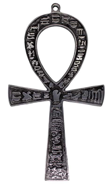 4 1/2"  x 8" Ankh silver plated