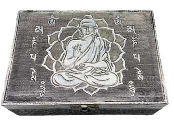 5"x7" metal Buddha Om Mani Padme Hum