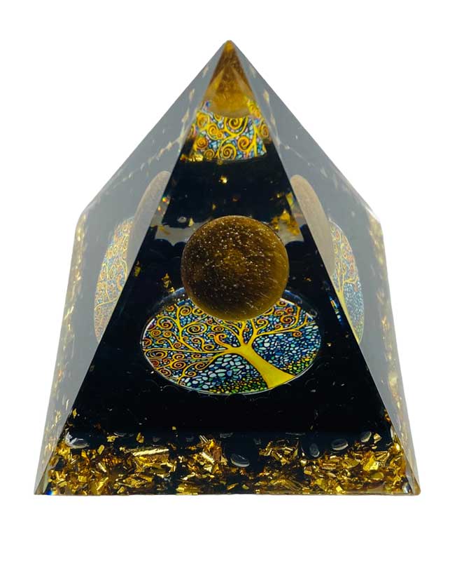 2 1/2" Tree of Life with Moon orgonite pyramid