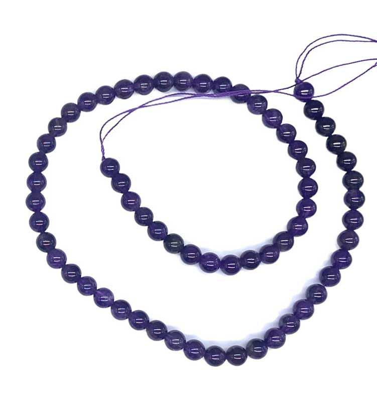 6mm Amethyst beads