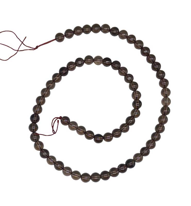 6mm Smoky Quartz beads