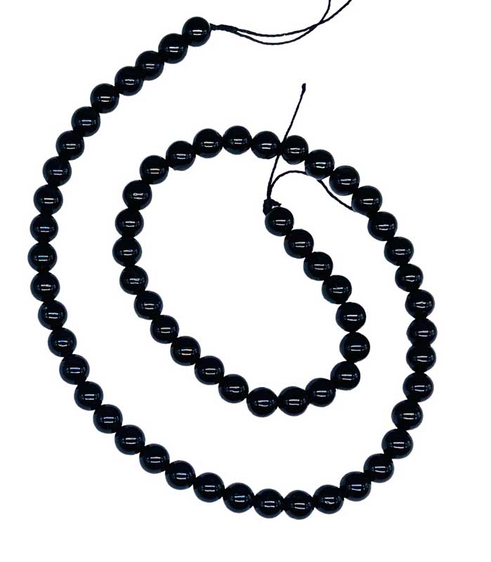 6mm Black Tourmaline beads