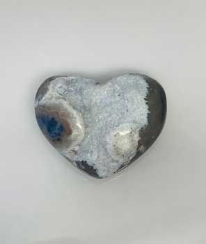 medium Heart Puffed Druze Agate