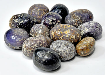 1 lb Agate, Grape tumbled stones