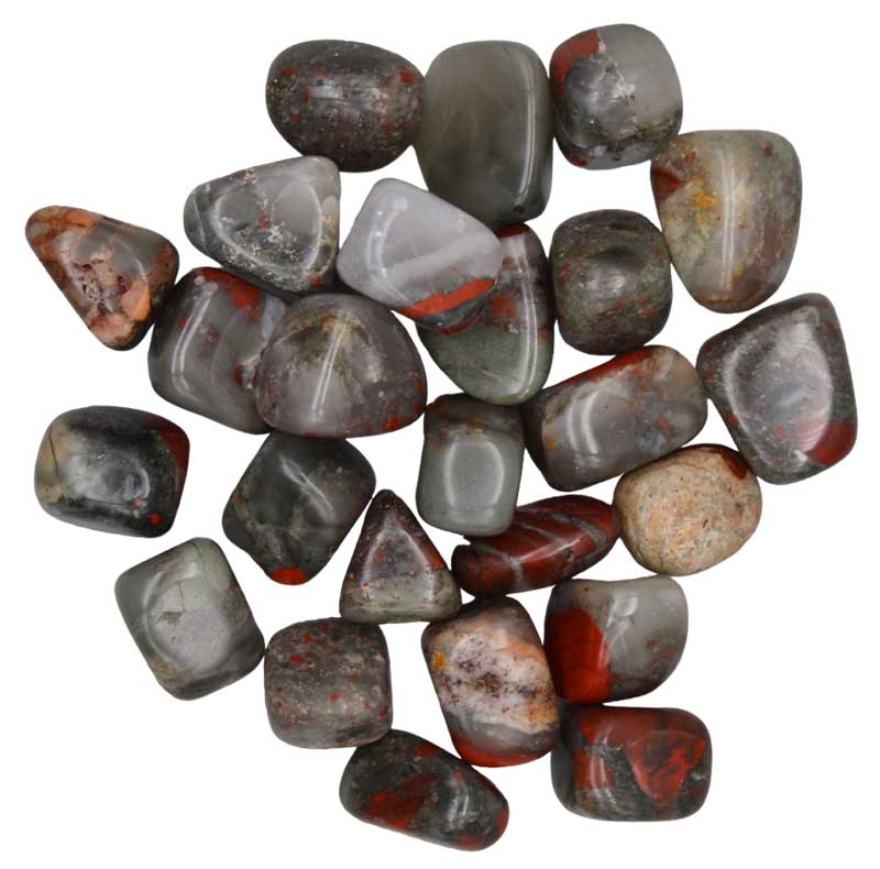 1 lb Bloodstone tumbled stones