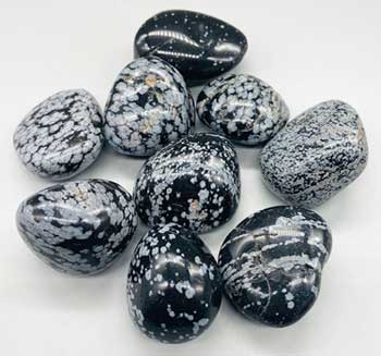 1 lb Snowfake Obsidian tumbled stones