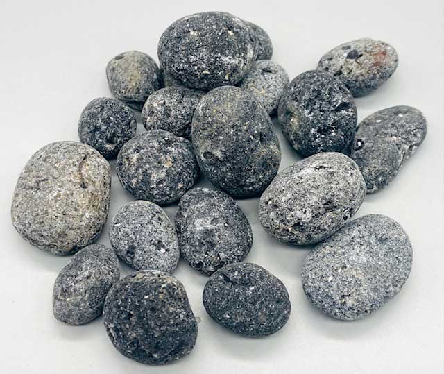 1 lb Agni, Black untumbled stones