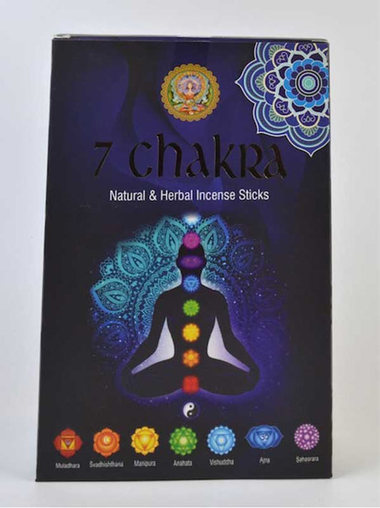 (set of 7) 15gms 7 Chakra incense stick