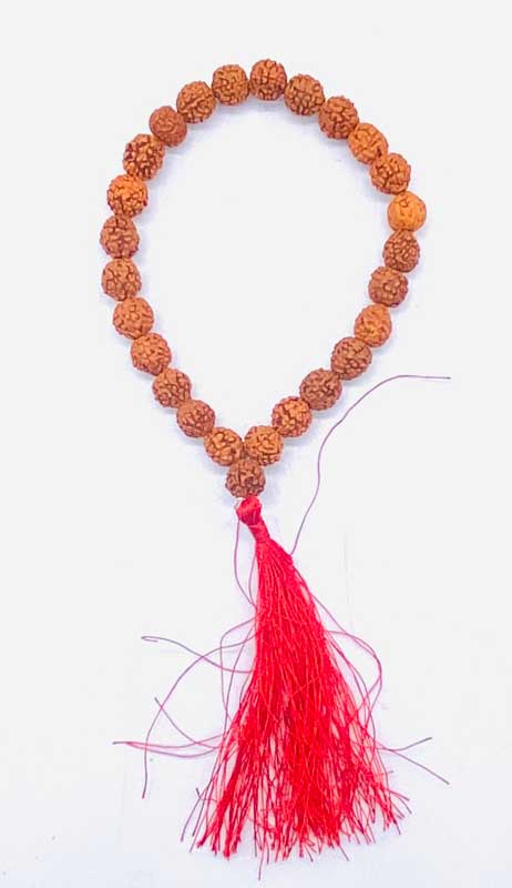 8mm Rudraksha w Tassel bracelet