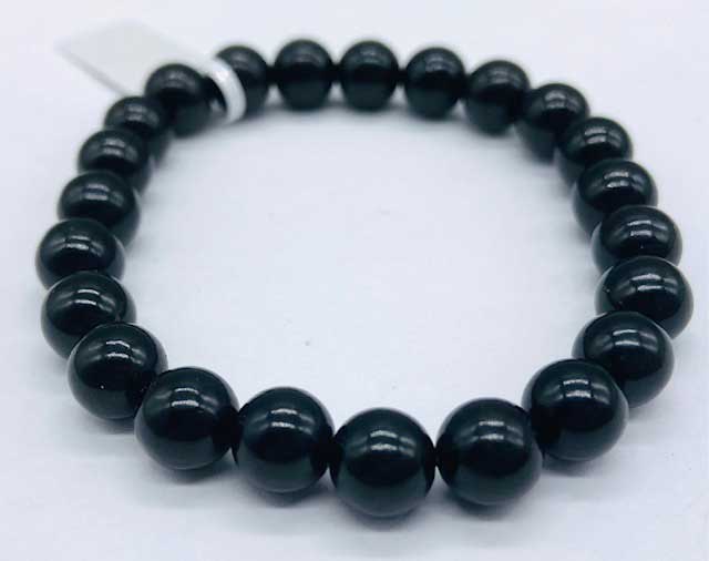 8mm Jet bracelet