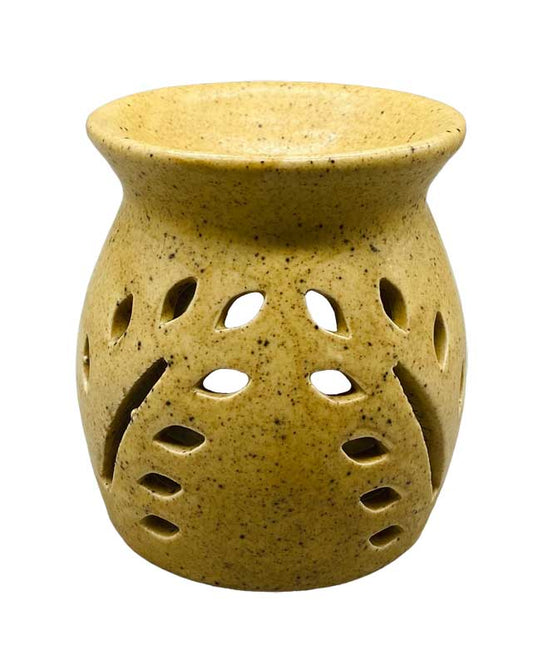 3 3/4" Beige Ceramic oil diffuser