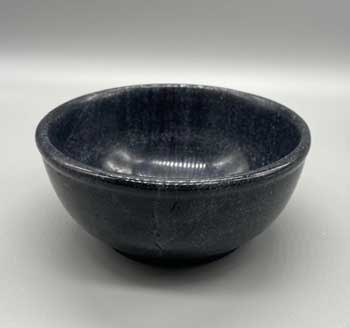 4" Black Marble scrying bowl