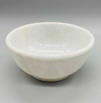 4" White Marble scrying bowl